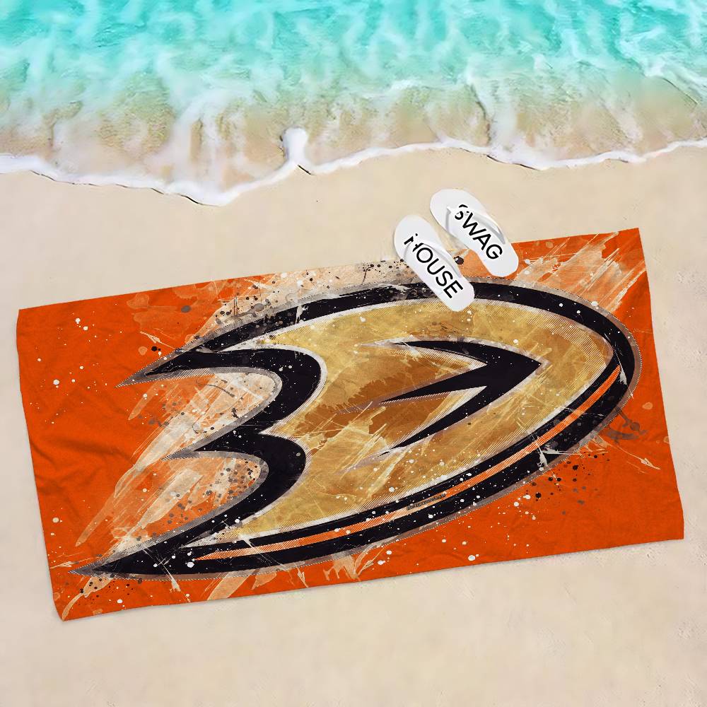 A-Anaheim D-Ducks Mikrofaser Strandtuch Saugfähig Schnelltrocknend Weich Yoga Schwimmen Resort Bergsteigen Handtuch