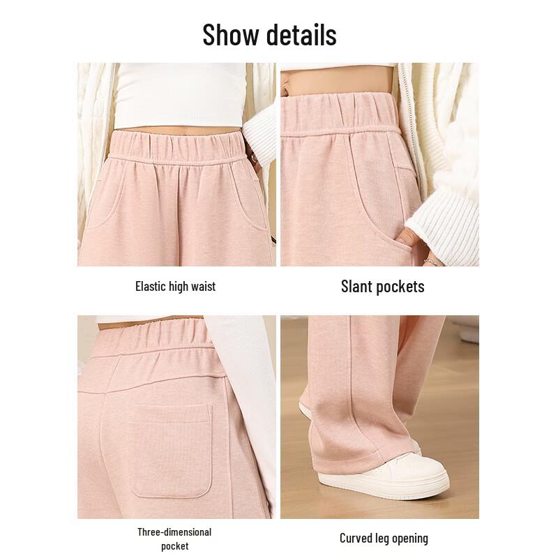 Women's High-Waist Drapey Wide-Leg Casual Trousers