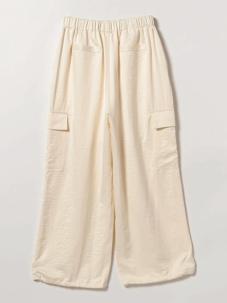B.:MING by BEAMS Satin Cargo Hose, Damen, IVORY, Größe S