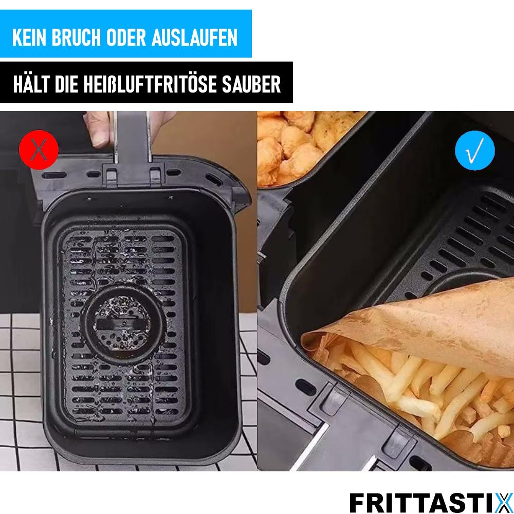 FRITTASTIX 100 Pieces Baking Paper Fat-absorbing Paper for Hot Air Fryer