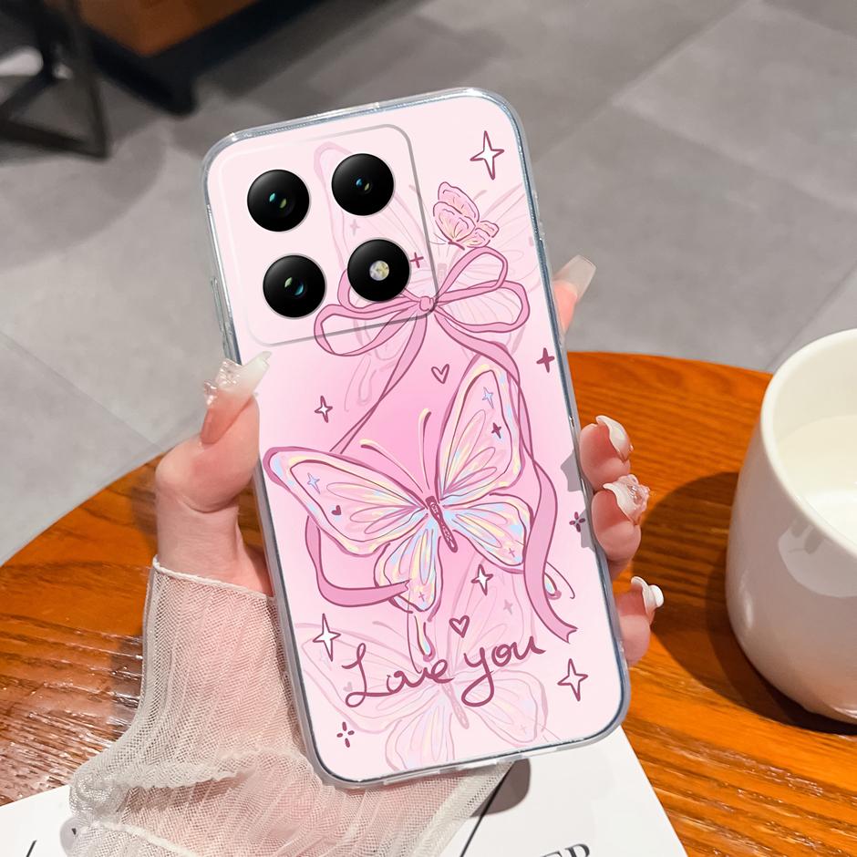 Case For Xiaomi 15T 15T Pro Adorable Astronaut Cat Anti-Fingerprint Fashion Transparent Housing For xiaomi15t 15tpro Protector