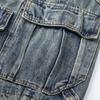 Old Three-dimensional Bag Denim American Craftsmanship Multi-pocket Men's Jeans Retro Nostalgic High Street Heavy Overalls