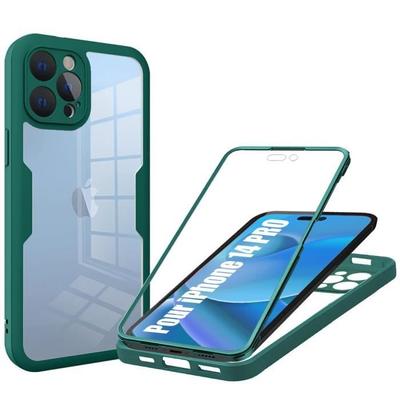 Protective Case - PROSHOP - for iPhone 14 Pro - Hybrid - Night Green - Full Protection