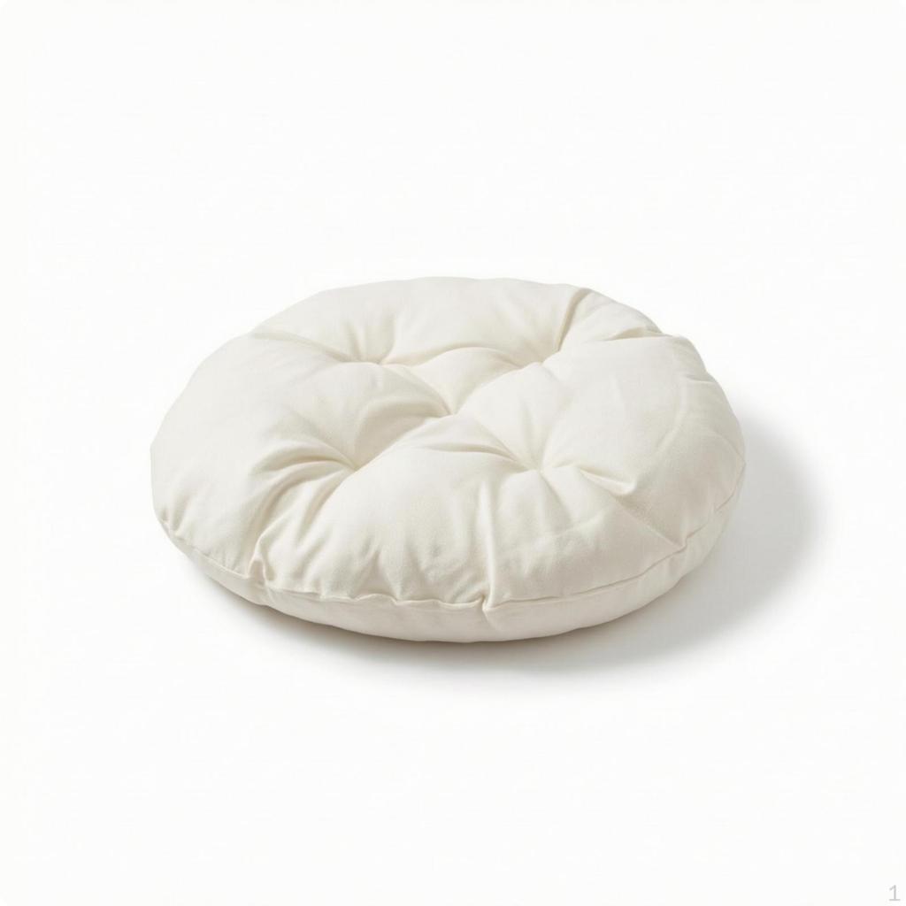 Woven Cat Bed with Cushion Round Wicker Basket Pillow Washable Pet for