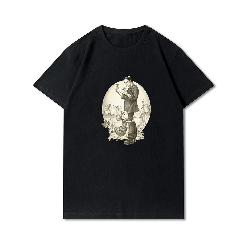 Anime 100 Muster Sommer Übergröße T-Shirts für Männer Buchstaben Bedruckt Lässige Kurzarm Oberteile 100% Baumwolle O Hals T-Shirts