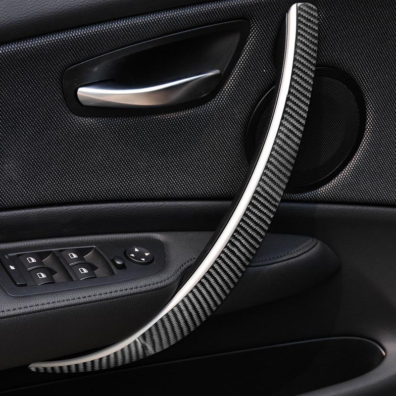Carbon Fiber Style Car Door Handle Cover Trim For BMW 1 Series E81 E82 E87 E88 2008-2013