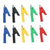 10pcs  set P2002 20A 5 Colors 4mm Banana Jack Crocodile Safety Test Clip For Multimeter 380V