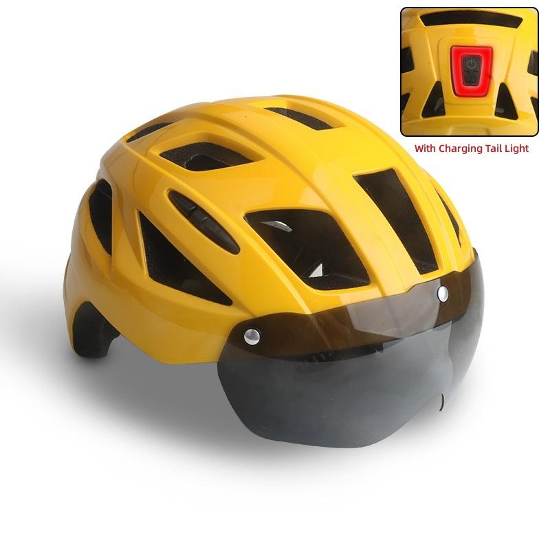 Road Bike Mountain Bike Cycling Helmet with Tail Light No Logo Design for Unisex Adults