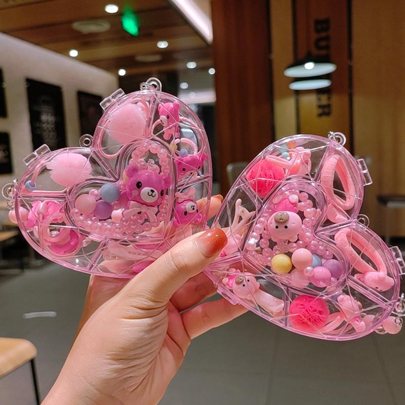 

Детские аксессуары с героями мультфильмов, открытка для волос, подарочная коробка принцессы, ручная шкатулка для украшений с любовью, милая