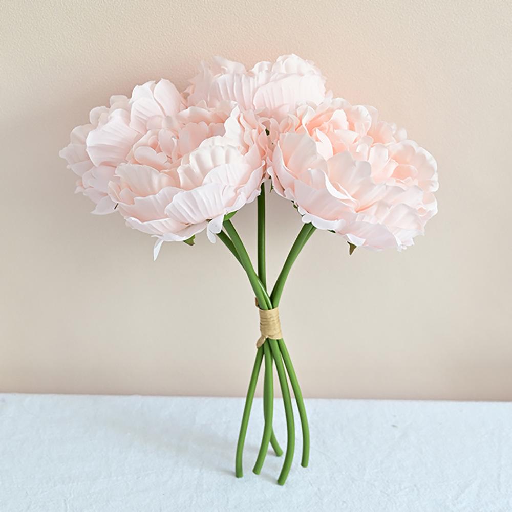 

Wedding Decoration Simulated Flower Bride Rose Bouquet Rich Peony Fake Flower Bouquet Home Decoration Shooting Props розовый