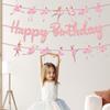 Paper Material Ballet Birthday Banner Pink Color Ballet Theme Set  Birthday Party