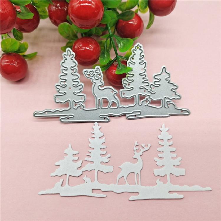 Elk Deer Forest Metal Cutting Die for DIY Christmas Card Making Party Decoration