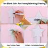 50 Pieces Star Shape Dry Erase Answer Paddles Handheld Double Sided Paddles Mini White Boards Small Dry Erase Board Auction Padd