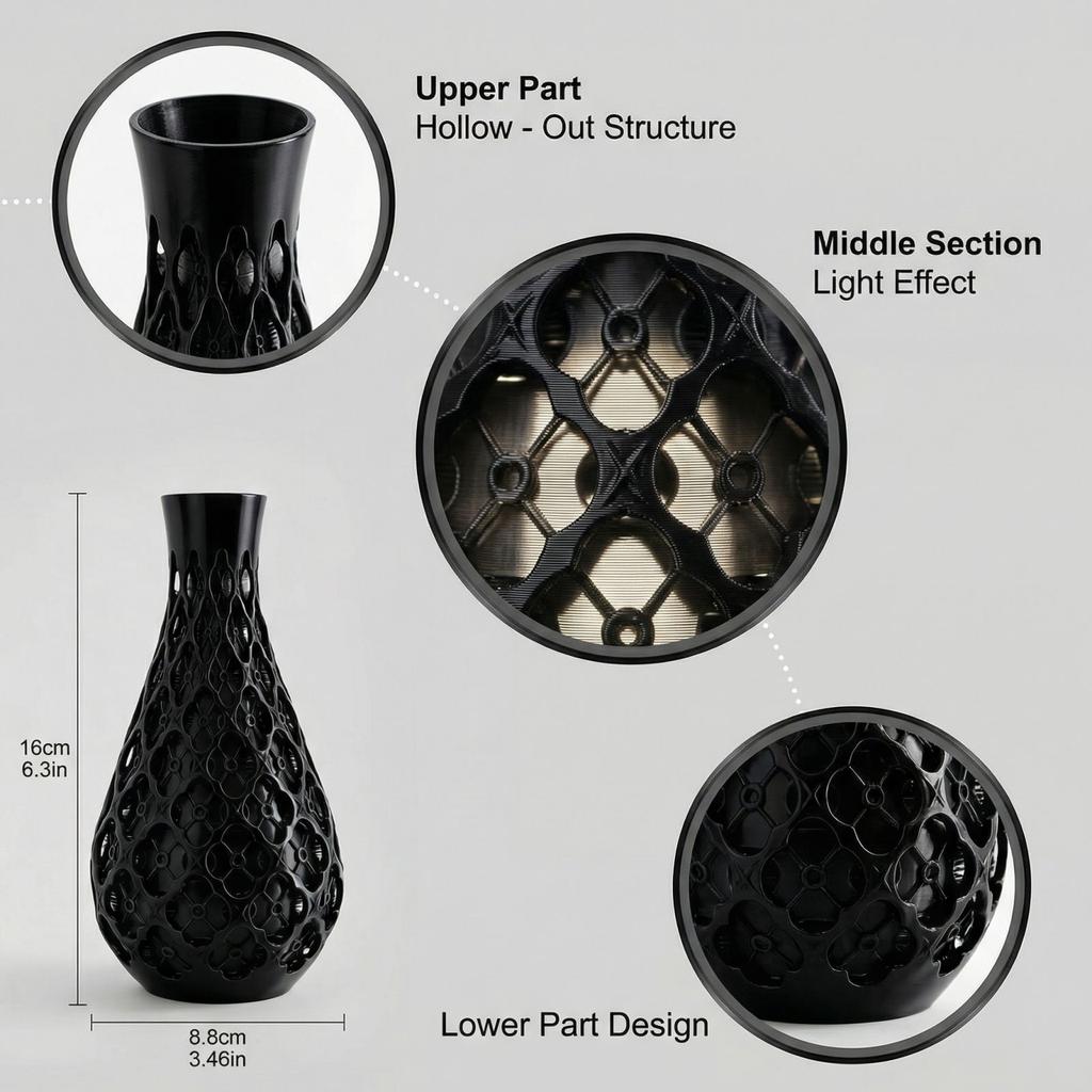 3D Printed Chinese- Hollow Vase