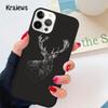Black Reindeer Deer soft Phone Case Cover For iPhone 17 Air 16 15 14 plus 11 12 13 pro max coque Shell Fundas