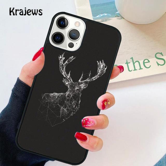 

Black Reindeer Deer soft Phone Case Cover For iPhone 17 Air 16 15 14 plus 11 12 13 pro max coque Shell Fundas iPhone 13