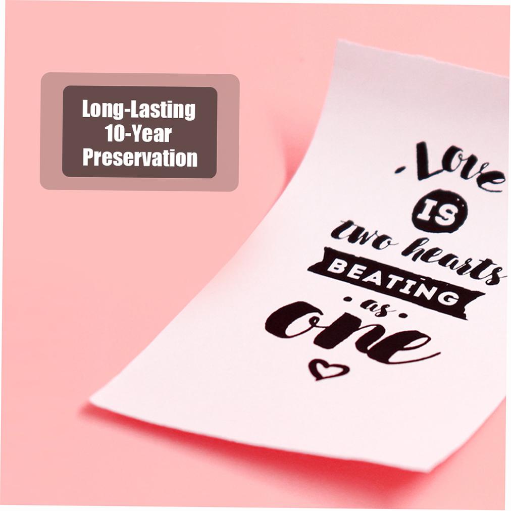 PeriPage Long Lasting 10 Year Preservation Sticky Thermal Paper Roll 56*30mm   2.2*1.2in BPA Free Black Font Adhesive