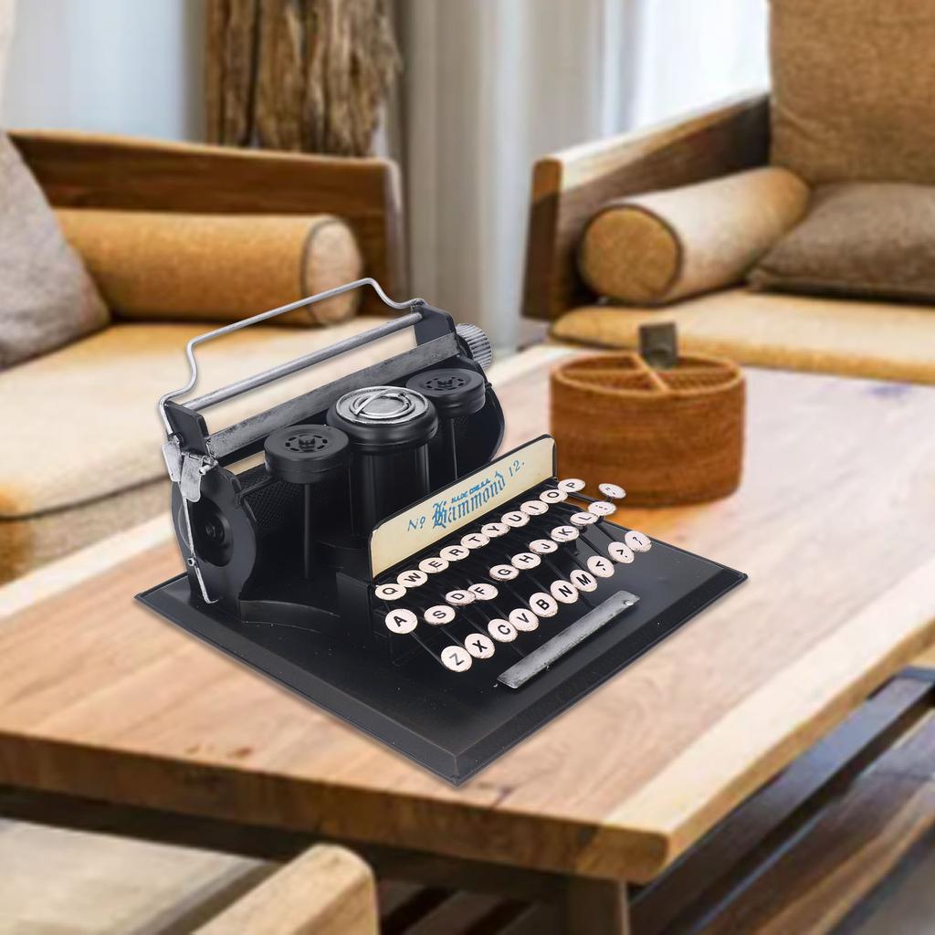 Vintage Typewriter Model Decoration Iron Hand Polishing Vintage Typing Machine Model