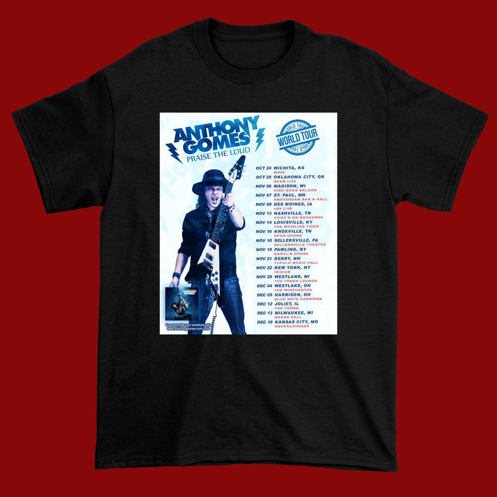 NEW! Anthony Gomes World Tour 2025 Black Shirt FUll size S-5XL NS62 Unisex T-Shirt M