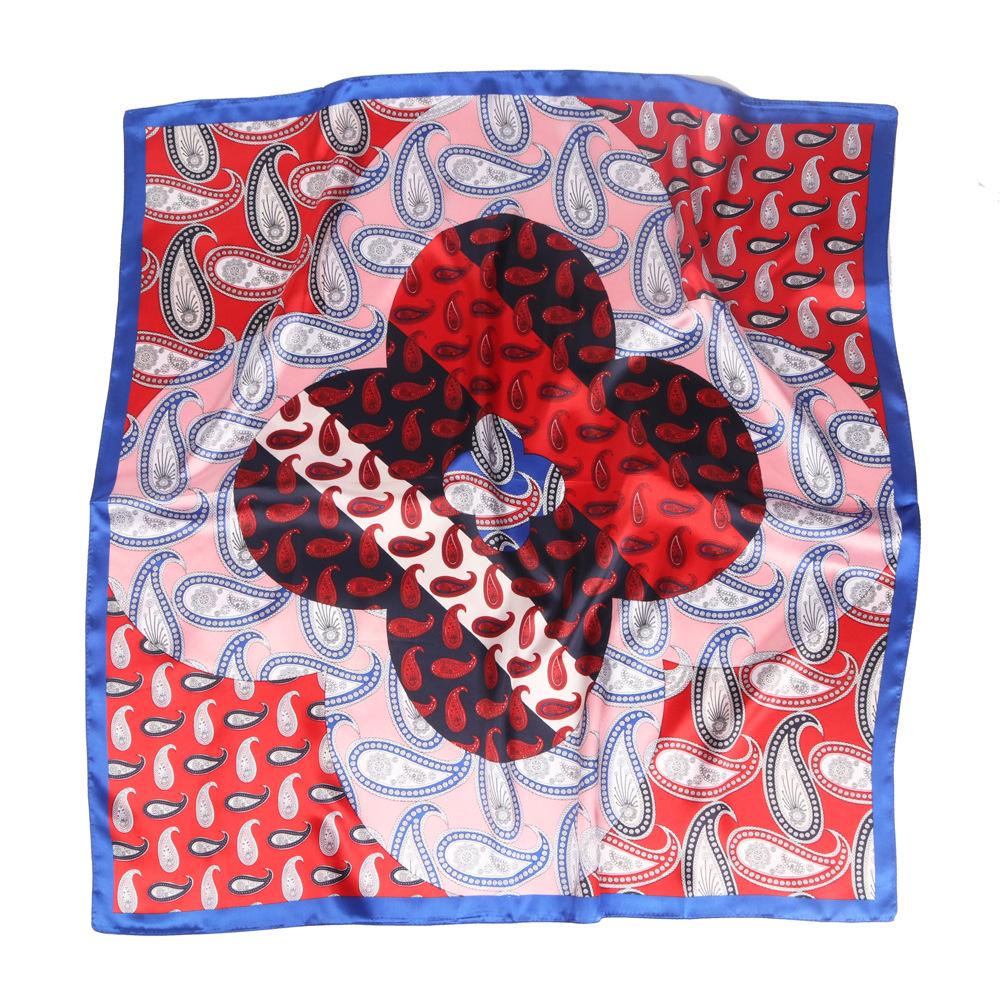 

Высококачественные роскошные шелковые шарфы, повязка на голову, шарфы, шейный шарф для женщин, шелковый шарф с цепочкой, женская декоративная шаль 90*90cm