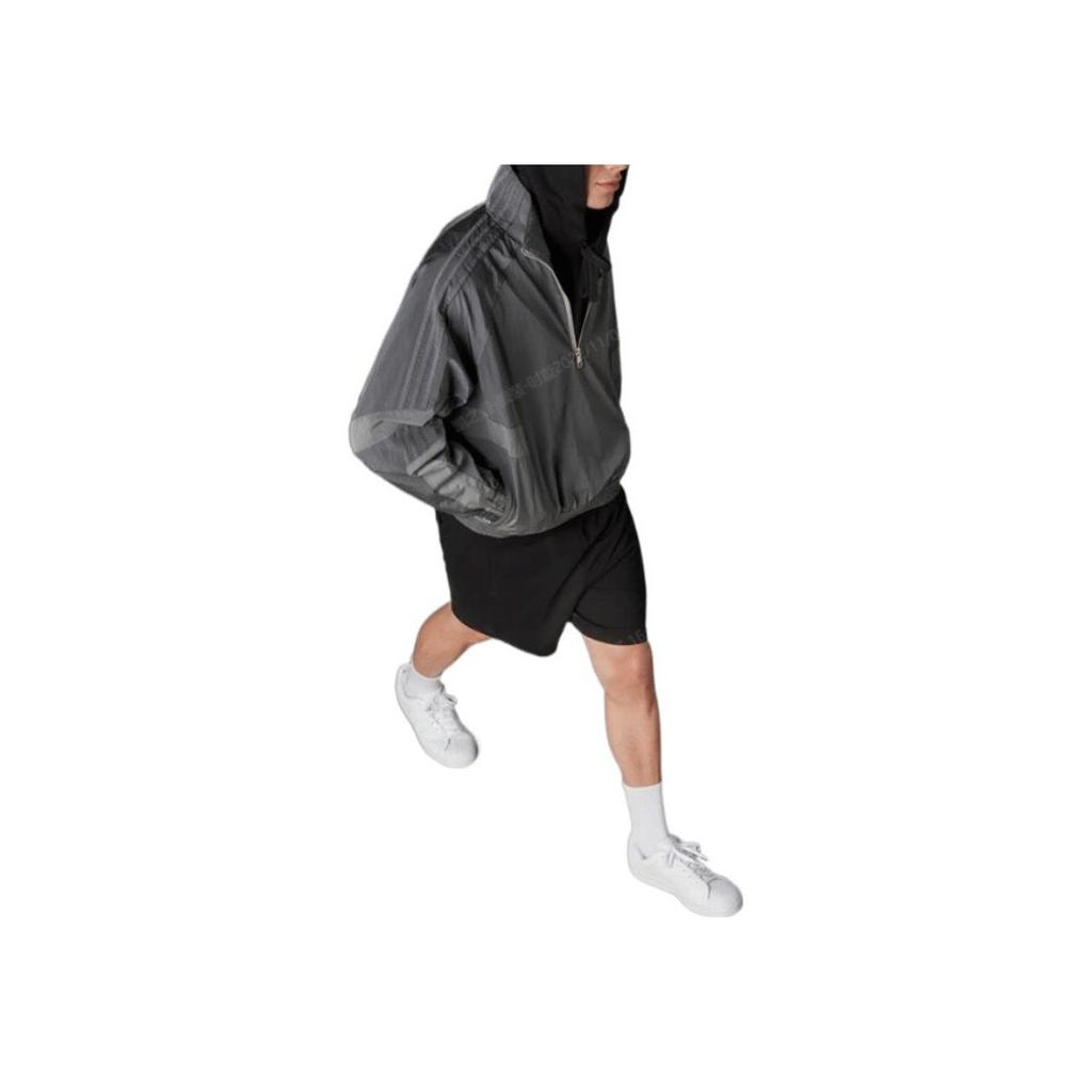 adidas Originals Trefoil Blue Version Series Solid Hoodie Men Tops Black HD4823