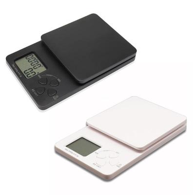 Waga do espresso z timerem 3kg/0,1g Waga do kawy przelewowej Mała poręczna waga baristyczna Podstawka ociekowa do parzenia kawy Waga do kawy Podświetlany LCD Dropship