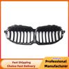 Gloss Black Front Bumper Kidney Racing Grille For BMW F40 1-Series 2019-2023 Single Slat Sport Grill Cover