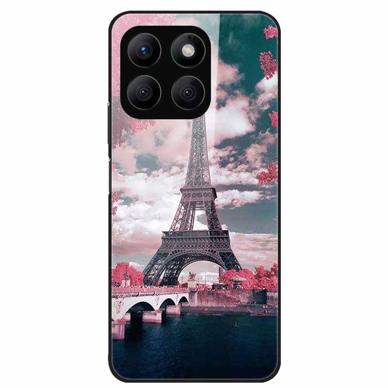 For Honor X8C Case Tempered Glass Hard PC Back Shell for Honor X8C 4G Phone Cases Bumper Covers for HonorX8C X 8C Fashion Shells