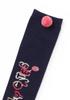 PEARLY GATES Women's Knee-High Socks (PG Chain Logo Pattern) / Golf Socks / 053-4286010 121_Navy FR