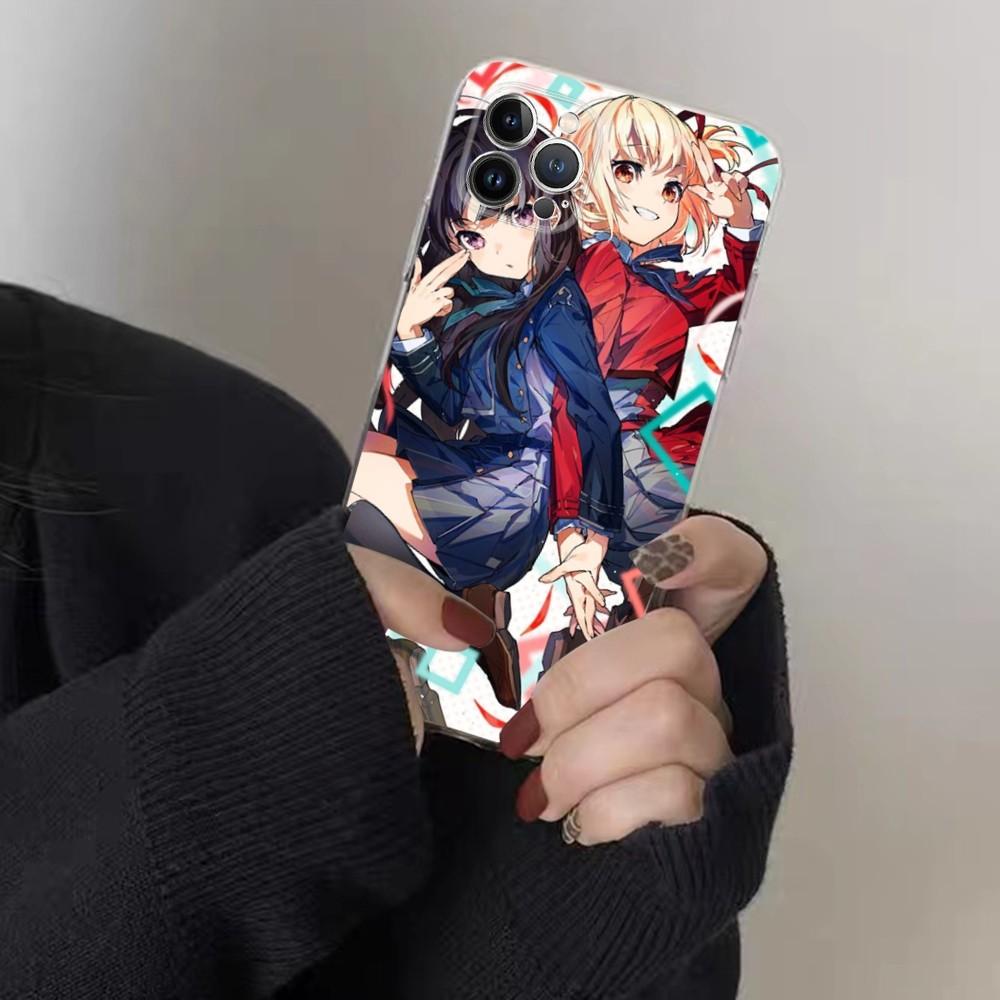 Anime Lycoris R-Recoil Phone Case for iPhone 15 8 7 6 6S Plus X SE 2020 XR XS 14 11 12 13 Mini Pro Max Mobile Case