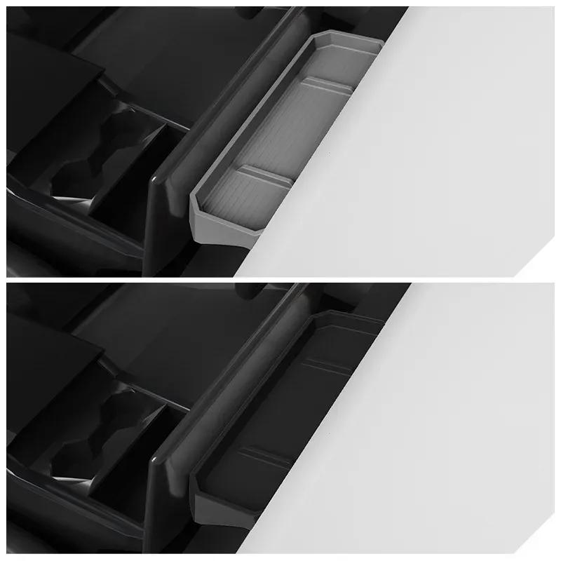 Screen Rear Storage Box for Tesla Cybertruck 2024 Silicone Trument Panel Storage Box Organizer Accessories for Cyber Pickup