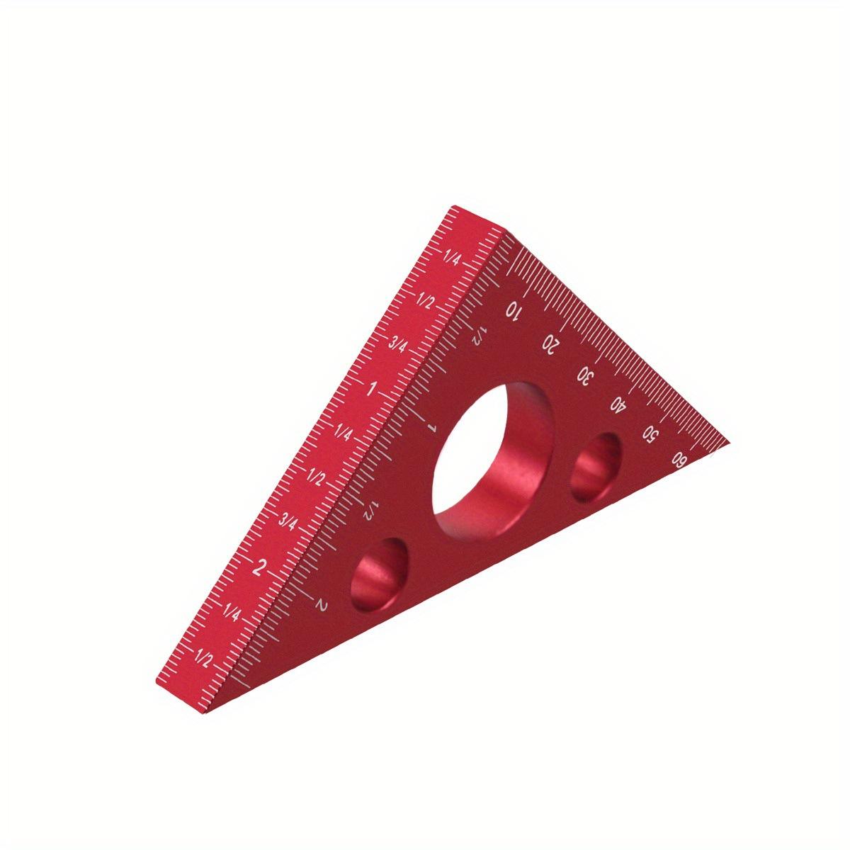 

Aluminum Alloy Triangle Square 45 90 Degree Metric Inch Ruler Carpenter Right Angle Measuring Tool Woodworking DIY красный
