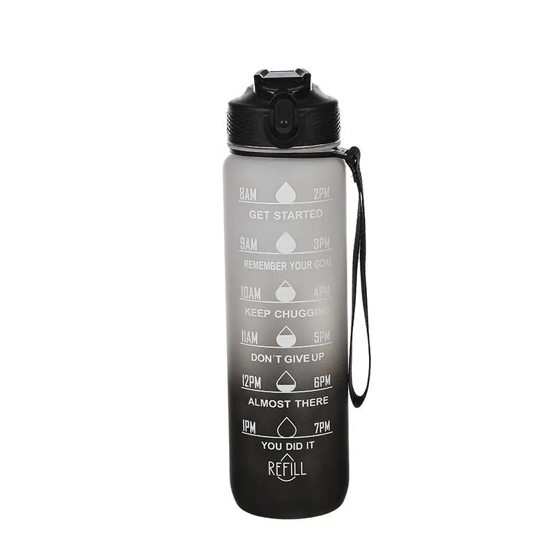 1 Liter Sport Water Bottle Motivational Water Bottle Leakproof Bottles Drinking Outdoor Travel Gym Fitness Jugs for Kitchen Cups