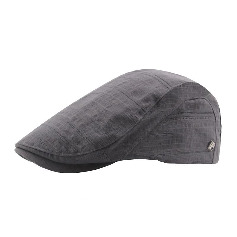 

Осенняя однотонная мужская плиссированная полосатая хлопковая полиэстеровая шляпа в британском стиле для молодежи, берет с короткими полями для женщин Adjustable светло-серый