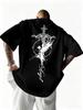 2026 Hot Summer Men Round-neck Letter Pattern Fashion 3d Print T-shirt Suitable for Summer Sports and Ca