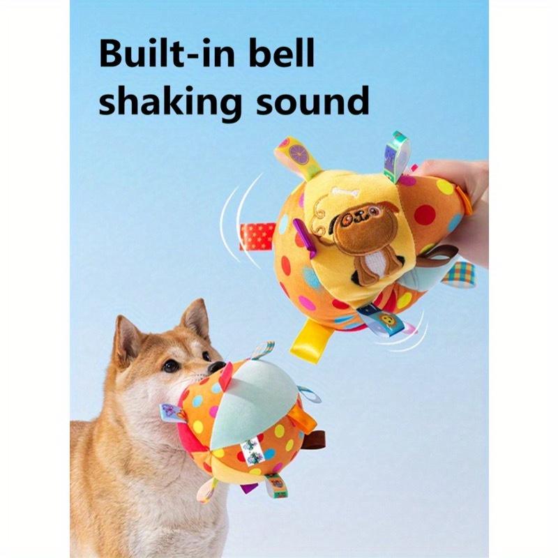 1pc Pet Self-Playing Ball Toy With Ringing Bell, Durable & Chew Resistant, Suitable For Small/Medium/Large Dogs, Random Pattern Sent