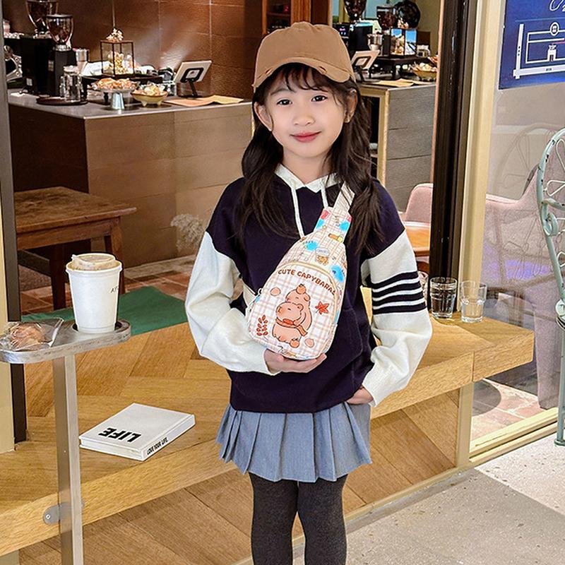 Capybara Backpack Cute Doll Stuffed Bag Multifunctional Storage Bag Capybara Chest Bag Home Decoration Shoulder Messenger Bag
