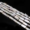 Boho Handmade Rectangle Pearl 15×10mm, White Natural Freshwater Pearls Beads for Jewelry Making DIY Necklace Accessories, Mother's Day Crafts 36cm