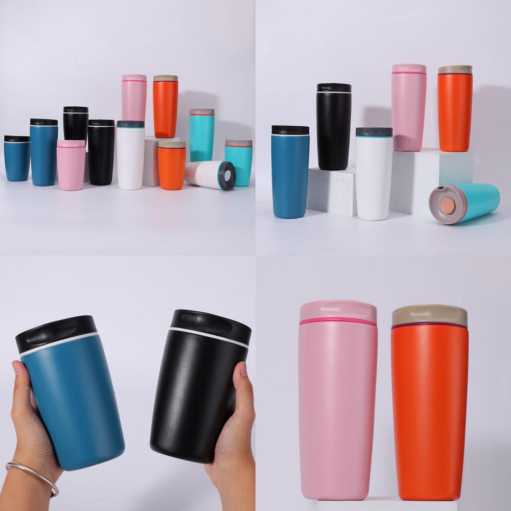 12/20oz High Appearance Office Coffee Cup Simple and Fashionable Stainless Steel Vacuum Insulated Portable Outdoor Car Bottle