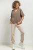 Wide V-neck blouse T393 XL/XXL white