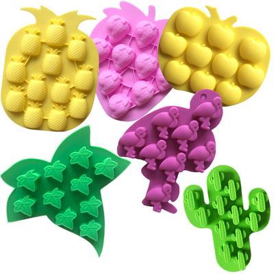 Maple Leaf Chocolate Molds Cactus Strawberry Ice Cube Tray Flamingo Apple Fruit Silicone Mould Soap Cupcake Cake Decorating Tool