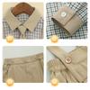 Elegant Boys Formal Suspender Outfit, Teen Kids Plaid Shirt Tie Pants Set, Children School Uniform/Wedding Guest Wear 3-14 Years