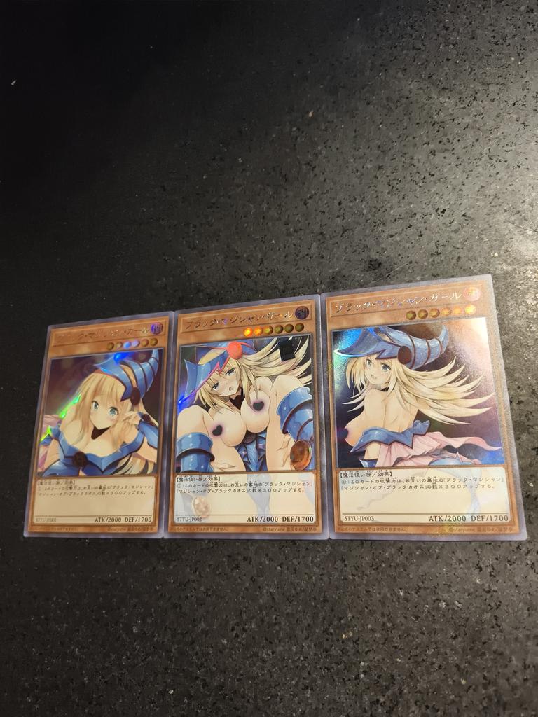 Yu-Gi-Oh! DIY Black Magician Girl ACG Self Control Collect Signature Trading Flash Card Anime Cartoon Gift