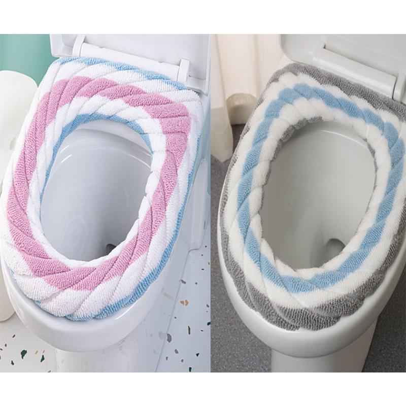 Creative Fun Toilet Cover Household Toilet Ring Thickened Plush Cushion Four Seasons Universal Washable
