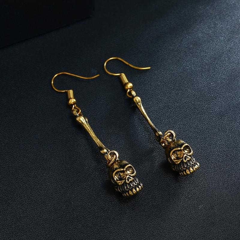 Fashionable Skull Bracelet Ring Earrings Handmade Jewellery Set Unisex Jewelry Fashion Accessories for Women and Men
