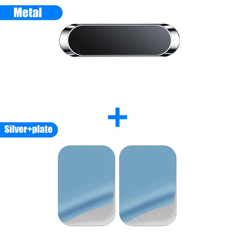 Magnetic Car Phone Holder Dashboard Mini Strip Shape Stand For iPhone Samsung Xiaomi Metal Magnet GPS Support Car Mount for Wall
