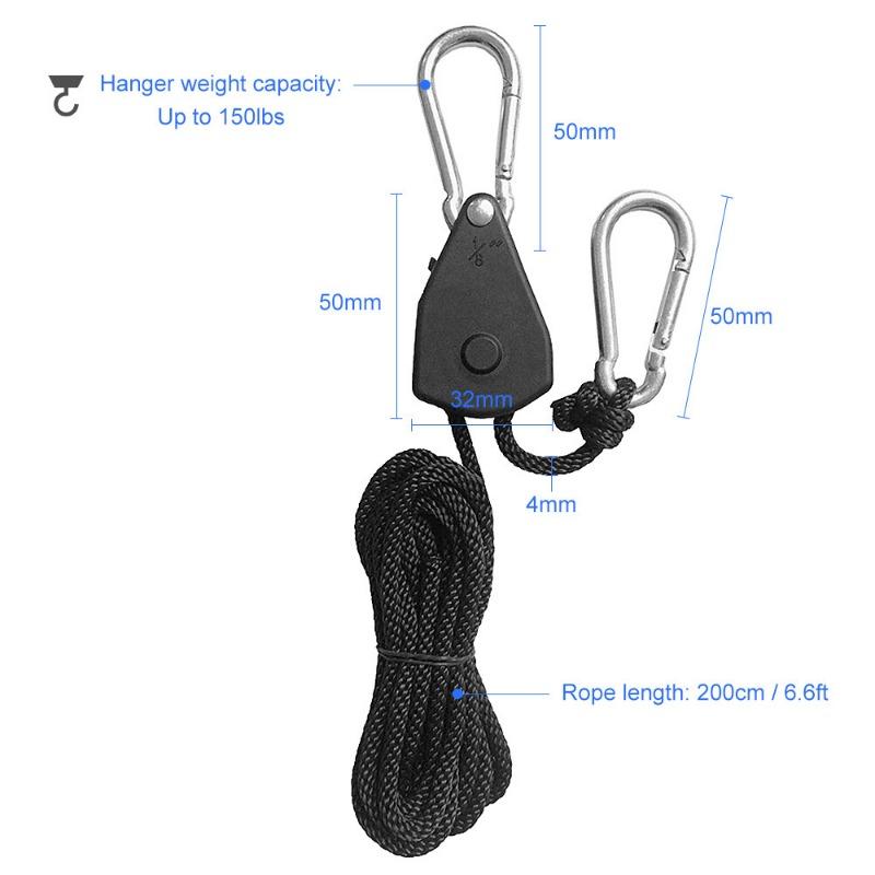 1PC Lifting Rope, Rope Tightener, Tent Elastic Rope, Camping Metal Pulley Tent Rope Canopy Extension Windbreak Rope