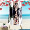 Masked Ninja with Silver Hair Design Beach Towel Quick-drying for Travel Outdoor Sports Jogging Beach and Swimming