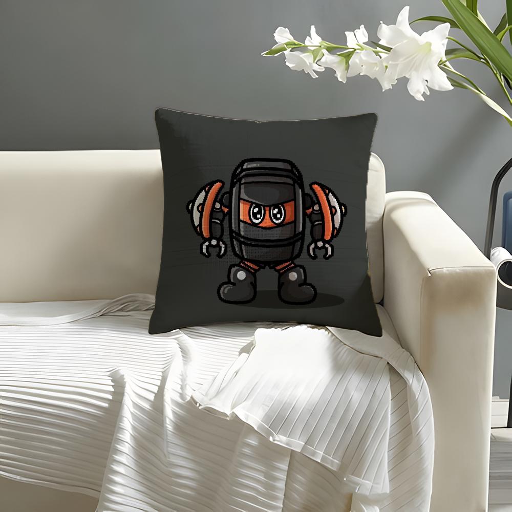 Classic Anime Bb-Robo Kabutack Pillow Case Natural Linen Organic Fabric Double-Sided Printing Sofa Home Decor Cushion Cover