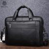 Shilaidun Men's Genuine Leather Briefcase, 16-inch Laptop Handheld Shoulder Bag
